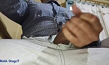 malik drago9 gets super horny at work, jerking his monster cock and cumming hard.