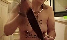 Slave Bound in Doggy with Dirty Talk and Dildo