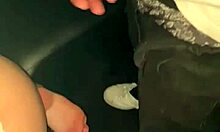 Karen Kiss Gets Fucked by Fat Guy in Glory Hole Cabin