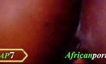 Watch the ebony girl get fucked hard in missionary while licking and diving into wet pussy