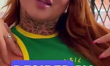 petite redhead busty latina deepthroat sloppy blowjob after casting pov