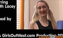 Buttplugged Skinny Aussie