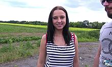 my first public fuck with busty gypsy teen, cum everywhere!