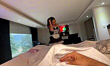 watch the maid fuck her boss and remove the condom