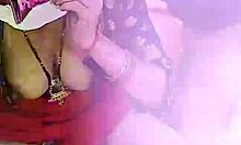 Indian desi hot bhabi Sakshi's chut gets garma garam chudai in saree sex with dirty talk and creampie