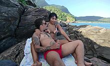 Did I fuck Soraya Castro's tight pussy on the beach and cum inside?