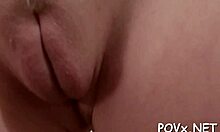 Petite teen 18+ engages in pov fucking and blowjob