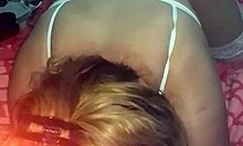 Grabo de frente con el celular como cogi con rubia de lenceria sexy