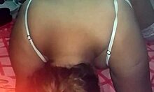 Grabo de frente con el celular como cogi con rubia de lenceria sexy