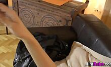 Teen Sucks Old Man's Monster Cock In High Definition.