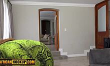 Big Tits Ebony Dancer Rides Big White Cock POV 😈