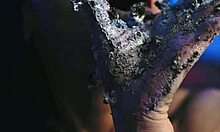 Messy food birthday cake girl