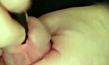Toothbrush in cock then silicone nail with cumshot and finger in peehole for two ruined orgasms