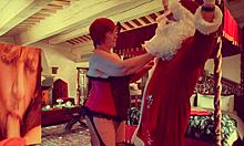 granny carmen christmas in july santa suck ride and sleigh