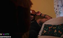 She secretly fucks her ex with big black cock while her husband is away.