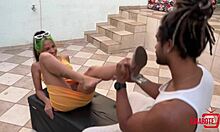 Morena Uses Feet For Handjob And Gets Cummed