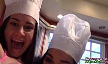 Amateur teen screams as she spits cum after intense blowjob!