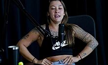 old man licks pussy in exhibitionist services with flor de damiana in sheer red lingerie