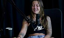 old man licks pussy in exhibitionist services with flor de damiana in sheer red lingerie