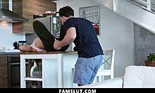 Stepsister one-on-one with stepbrother 😏