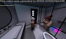 Girlfriend joins shower