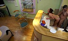 Young redhead bitch fucked by her old step dad - candy red