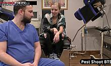 School resource officer Ava Siren passionately explores the student body in her office, moaning and gagging on his cock while he fucks her shaved pussy deep.