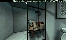 Girlfriend joins shower