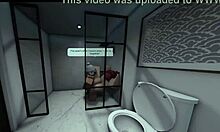 Girlfriend joins shower