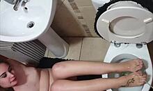 Pissing on feet gets me a footjob and blowjob 😈