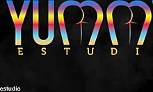 كولومبية لطيفة 18 سنة أراديا في أول اختراق مزدوج بزبين سوداوين كبار