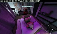 Girlfriend joins shower