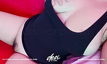 Busty Indian Aunty Teasingly Masturbates Her Hairy Pussy With Fingers