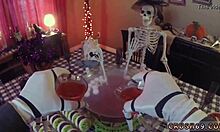 Step mom associate allys step daughter almost caught by step dad