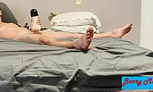 she edges herself while sucking on a vibrating blowjob toy