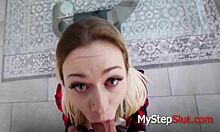 Step daughter starts with a mistake but joins in willingly.