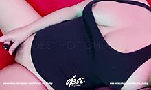 Busty Indian Aunty Teasingly Masturbates Her Hairy Pussy With Fingers