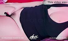 Busty Indian Aunty Teasingly Masturbates Her Hairy Pussy With Fingers