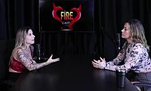 Women submitting others in sensual games commenting on social censorship angélica morango on sheer red