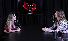 Women submitting others in sensual games commenting on social censorship angélica morango on sheer red