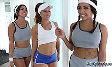 Blonde granny and teen crave cum in basketball compilation