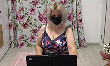 Juicy pawg milf shakes in panties on webcam