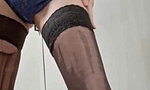 teen elza kom dominates with feet and strapon in bdsm play