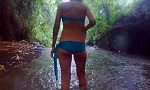 exotic fuck in tropical rain leads to orgasm in jungle