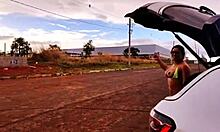 I took my stepson vagninho in the car and said i had a surprise outdoors for him to cum in my ass in fact he made my ass overflow luna oliveira e vagninho