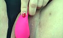 while boyfriend drives i tease him playing with my toy and cum all over his car seat