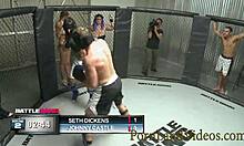 Blonde teen slut Alexia Rae battles it out in this group bang winner scene.