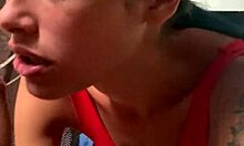 My Latin girlfriend eagerly sucking my cock