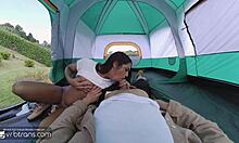 Brazilian Shemale Fucks Bareback On Camping