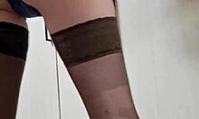 teen elza kom dominates with feet and strapon in bdsm play